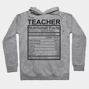 Teacher Nutritional Facts Hoodie